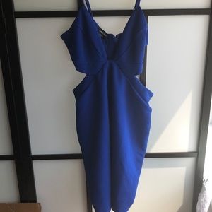 Blue bebe cutout dress